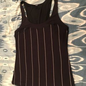 Lululemon black and white stripe tank